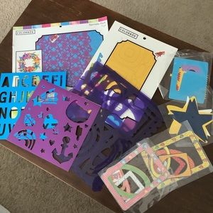 Scrapbook paper stencils frames variety bundle | punch outs | memory | stars